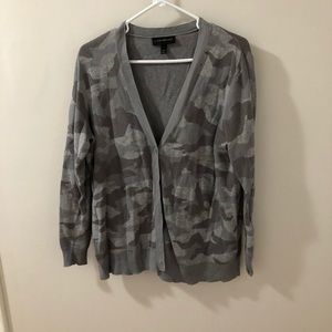 Grey camo cardigan lane Bryant